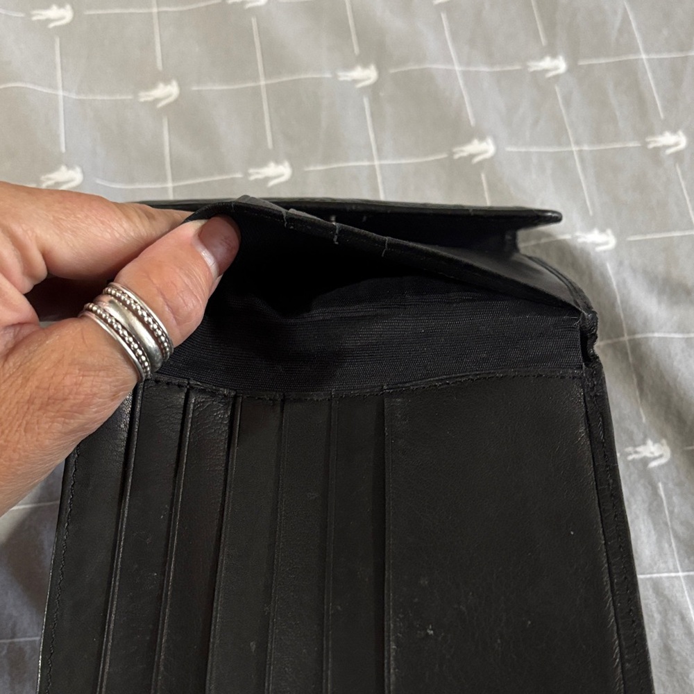 Harley-Davidson Black Embossed Leather Wallet - Picture 4 of 7